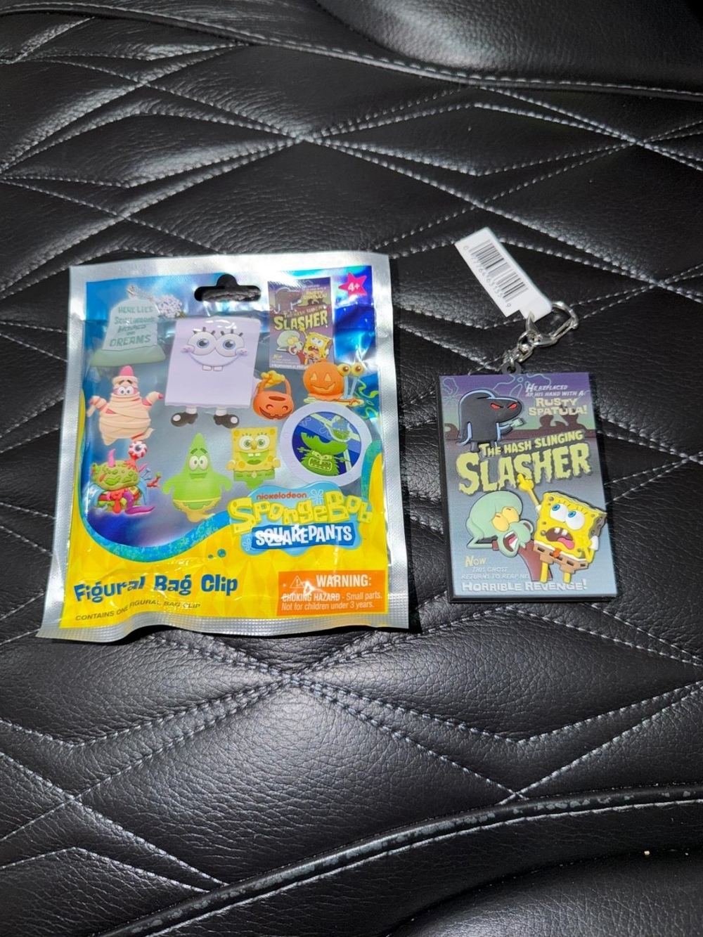 SpongeBob SquarePants Yellow & Blue The Hash Slinging Slasher Bag Clip Keychain